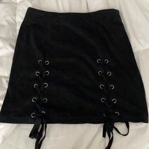Suede skirt